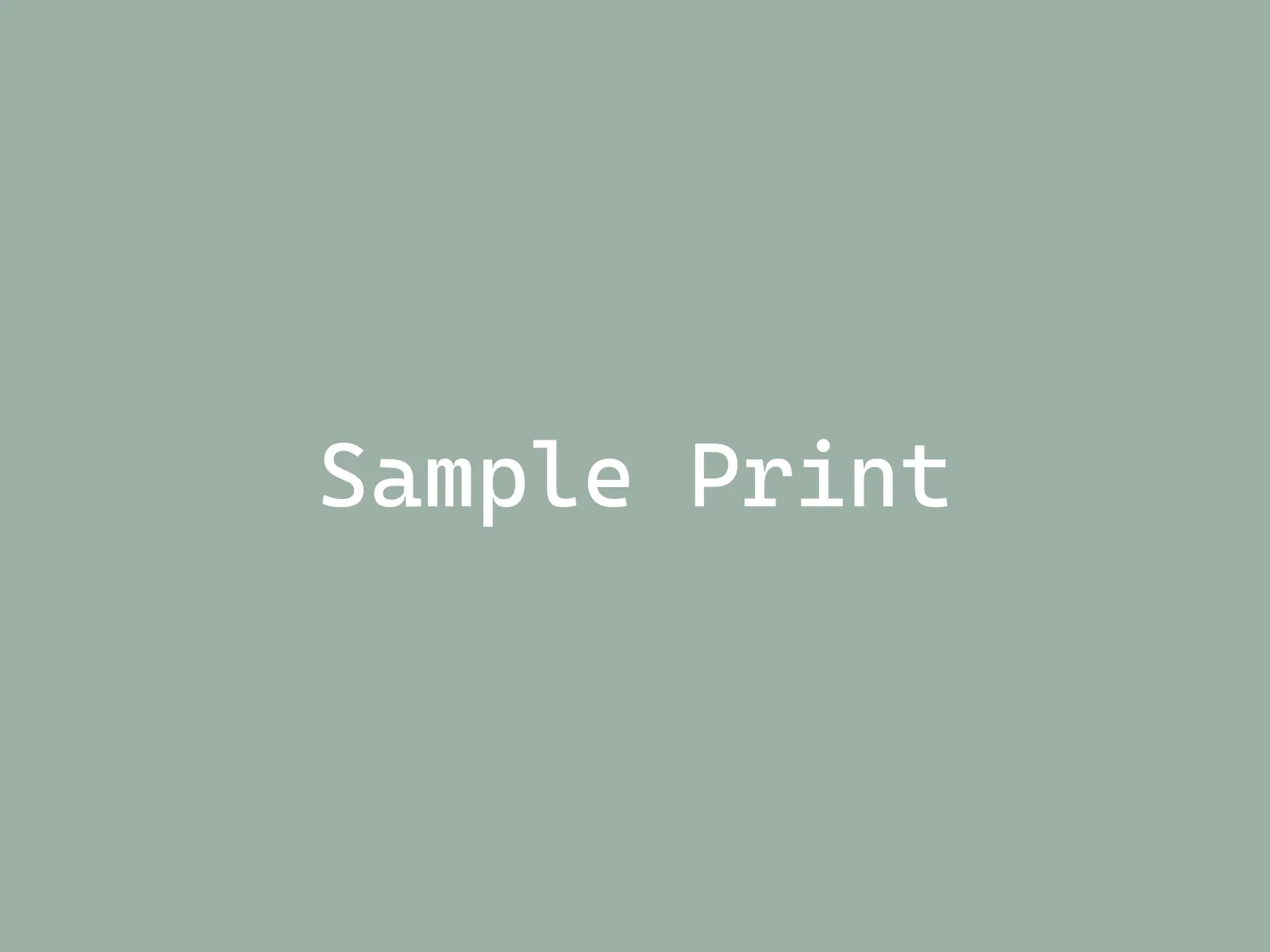Sample Print